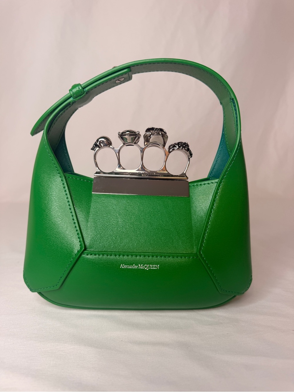 Alexander McQueen Green Jewelled Skull Hobo Mini NWT w/ Gift Box